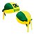 Bandana Torcedor Ajustável Eventos Esportivos Verde Amarelo - Imagem 4
