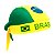 Bandana Torcedor Ajustável Eventos Esportivos Verde Amarelo - Imagem 5