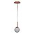 Lustre Pendente Globo 12 Jabuticaba Cobre Fosco 120mm Bivolt - Imagem 1