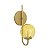 Arandela Curva Globo Ambar 12 Jabuticaba Dourado Fosco - Imagem 3
