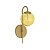 Arandela Curva Globo Ambar 12 Jabuticaba Dourado Fosco - Imagem 2