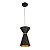 Lustre Pendente Cone Egito Balcao Preto Fosco/Cobre Fosco - Imagem 1