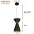 Lustre Pendente Cone Egito Balcao Preto Fosco/Cobre Fosco - Imagem 4