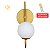 Arandela Curva Globo 12 Jabuticaba Dourado Fosco Led 5W 3000k - Imagem 1