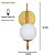 Arandela Curva Globo 12 Jabuticaba Dourado Fosco Led 5W 3000k - Imagem 4