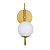 Arandelas Globo 12 Jabuticaba Dourado Fosco C/ Rabicho - Imagem 2