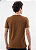 Camiseta Básica Masculina Gola Olímpica Malha Fio Algodão Orgânico Caramelo - Imagem 2