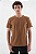 Camiseta Básica Masculina Gola Olímpica Malha Fio Algodão Orgânico Caramelo - Imagem 1