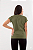 Camiseta Feminina Básica Gola O Malha Fio Algodão Orgânico Verde Cactus - Imagem 3