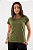 Camiseta Feminina Básica Gola O Malha Fio Algodão Orgânico Verde Cactus - Imagem 1
