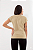 Camiseta Feminina Básica Gola O Malha Fio Algodão Orgânico Areia - Imagem 3