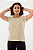 Camiseta Feminina Básica Gola O Malha Fio Algodão Orgânico Areia - Imagem 2