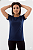Camiseta Feminina Básica Gola O Malha Fio Algodão Orgânico Marinho - Imagem 2