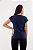 Camiseta Feminina Básica Gola O Malha Fio Algodão Orgânico Marinho - Imagem 3