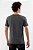 Camiseta Básica Masculina Gola Olímpica Malha Fio Algodão Orgânico Cinza Chumbo - Imagem 2