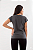 Camiseta Feminina Básica Gola O Malha Fio Algodão Orgânico Cinza Chumbo - Imagem 3