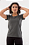 Camiseta Feminina Básica Gola O Malha Fio Algodão Orgânico Cinza Chumbo - Imagem 2