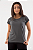 Camiseta Feminina Básica Gola O Malha Fio Algodão Orgânico Cinza Chumbo - Imagem 1