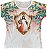 Blusa Feminina bata Jesus Misericordioso Rainha do Brasil - Imagem 1