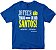 Camiseta Jovens Santos azul Rainha do Brasil - Imagem 1