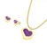 Conjunto Possebon Joias com Pedra Natural Ametista - Imagem 1