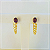 Brinco Sabrina Joias Folheado a Ouro 18 k Com Cristal Roxo - Imagem 1