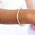 Bracelete Santa Prata Folheado a Ouro 18k Tubo Fino Italiano - Imagem 1