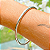 Bracelete Santa Prata Folheado e Banho em Prata Aro Liso Fino - Imagem 1