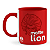 Caneca Matte Lion Retrô Geek Criativa I Disponível em Cerâmica Vermelha ou Branca 325ml - Imagem 2