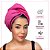 Kit antifrizz touca de cetim preta e pink  toalha micro pink Touca Longa pink 02 xuxinhas - Imagem 5