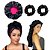 Kit antifrizz touca de cetim preta e pink  toalha micro preta Touca Longa preta 02 xuxinhas - Imagem 1