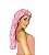Touca De Cetim Longa Anti frizz Rosa Bebe - Imagem 1