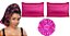 Kit Toalha Estampada + 2 Fronhas + Touca Duplo Cetim - Pink - Imagem 1