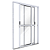 PORTA RIOBRAS ALUMINIO DE CORRER LATERAL 2 FOLHAS MOVEIS A150.0 213X150X10,5CM - Imagem 1