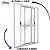 PORTA RIOBRAS ALUMINIO DE CORRER LATERAL 2 FOLHAS MOVEIS A150.0 213X150X10,5CM - Imagem 2