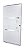 PORTA CRV ALUMINIO PIVOTANTE LINHA NOBRE C/ PUXADOR RETO 40CM  BRANCA 215,5X100X10,5CM - Imagem 1