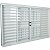 JANELA VENEZIANA CRV ALUMINIO STANDART BR 6FOLHAS -2FIXAS 150X100X12CM C/GRADE - Imagem 1