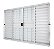 JANELA VENEZIANA ALUMINIO BRANCA 6F 200X100X8CM C/GRADE - Imagem 1