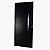 PORTA LAMBRI ALUMINIO NOBRE PUXADOR RETO 90X215 BLACK - Imagem 1