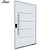 PORTA LUCASA ALUMINIO ECCELLENTE PIVOTANTE C/FRISO C/FECHADURA DIGITAL 9104 225X130X12CM - Imagem 1