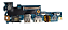 Placa auxiliar sub I/o Dell Latitude 3410 Usb/card/áudio/rj - Imagem 1