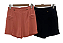 Shorts Frisos Frontal Elástico Costas Crepe - Imagem 3