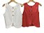 Blusa Regata Botões Costas Viscolinho - Imagem 2