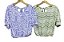 Blusa Manga Curta Estampada Crepe - Imagem 1