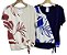 Blusa Manga Curta Amarração Frontal Viscomalha - Imagem 1