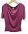Blusa Manga Curta Elástico Cintura Viscomalha - Imagem 1