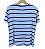T-Shirt Listrada Manga Curta Viscomalha - Imagem 2