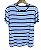 T-Shirt Listrada Manga Curta Viscomalha - Imagem 1