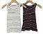 Blusa Regata Listras Malha Rib - Imagem 1