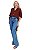 Calça Reta Cintura Alta Jeans - Imagem 2